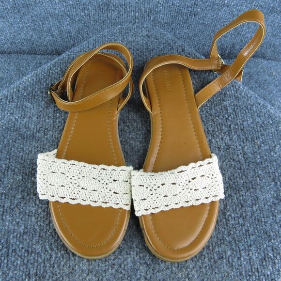 FOREVER 21 Women Ankle Strap Sandal Shoes Size‎ 8 Medium Brown Synthetic - Picture 3 of 9